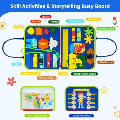 DiniToys™ Montessori Busy Board